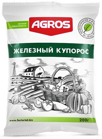 Железный купорос (сульфат железа), 200 г (Факториал) Железный купорос (сульфат железа), 200 г (Факториал)